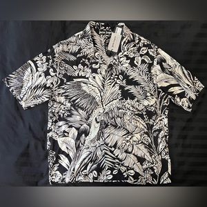 PALM ANGELS Jungle Birds Bowling Shirt 48
